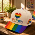 Rainbow Love Is Love Pride Hat Be Proud Be You Be Kind Cap LGBTQ Gifts - Merchluma