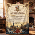 Personalized Hogwarts School Of Witchcraft And Wizardry Blanket Harry Potter Merch Fan Gifts - Merchluma