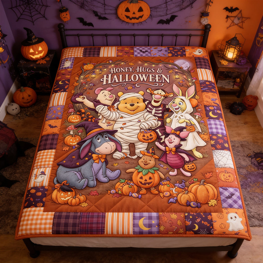 Winnie The Pooh Honey Hug And Halloween Blanket Cute Gifts For Halloween - Merchluma