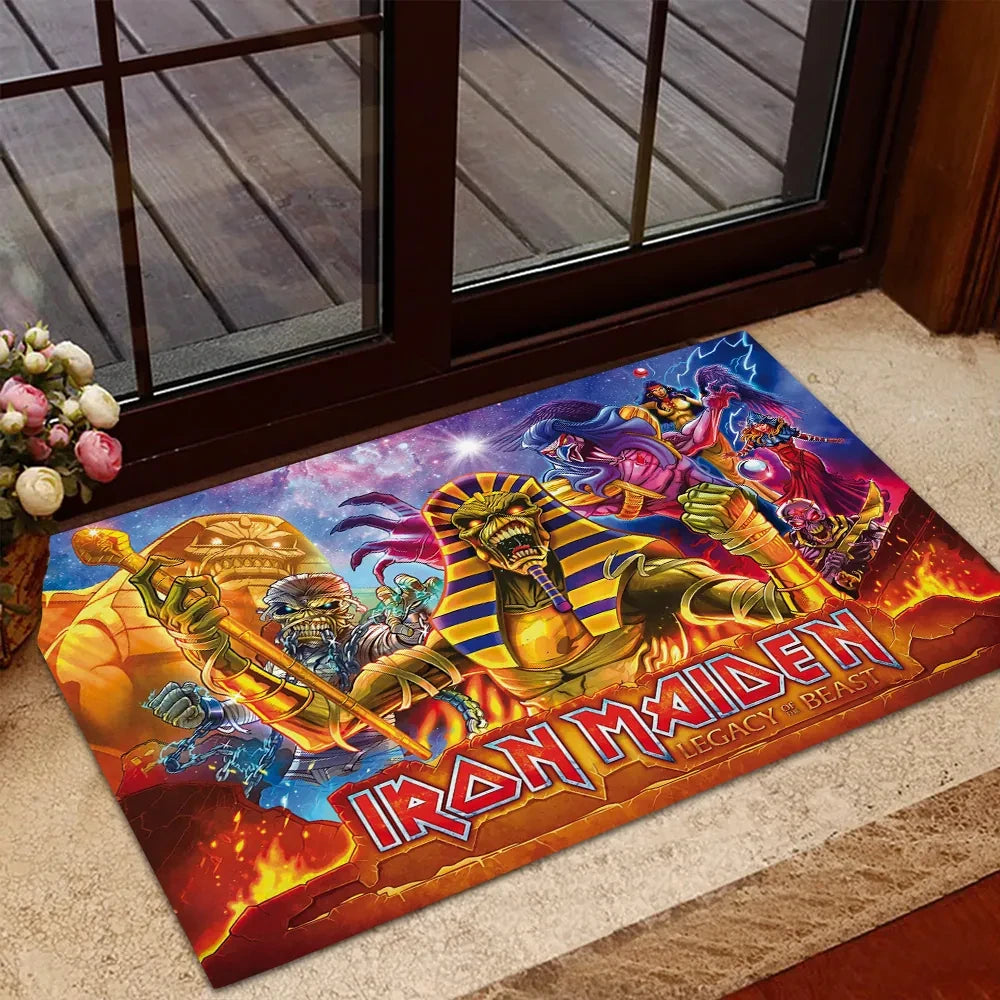 Iron Maiden Legacy Of The Beast Doormat Iron Maiden Merch Gift For Music Fans - Merchluma