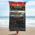 Iron Maiden Collected Album Cassette Beach Towel Iron Maiden Merch Best Gift For Band Fans - Merchluma