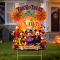 Personalized Mickey And Friends Trick Or Treat Spooky Yard Sign Halloween Lawn Decor - Merchluma