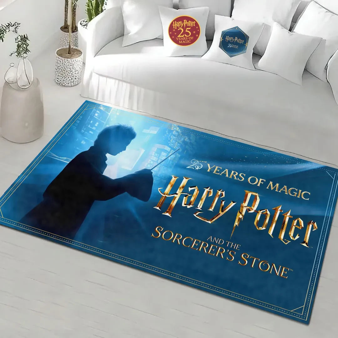 Harry Potter 25th Anniversary Area Rug Living Room Decor Harry Potter Merch Fan Gifts - Merchluma