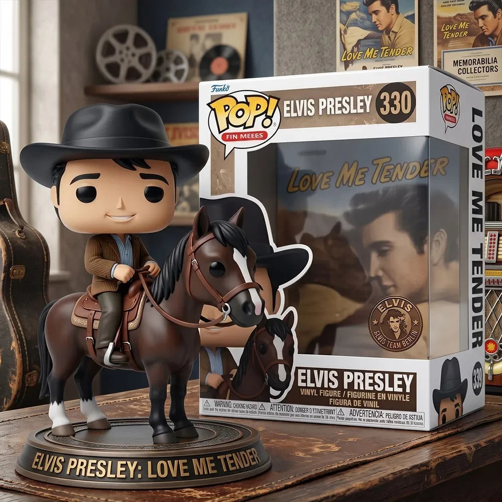 Elvis Presley Love Me Tender Funko Pop Elvis Presley Merch Display Decor Gift for Fans - Merchluma