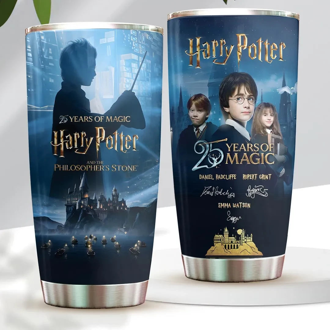 Harry Potter 25th Anniversary Tumble Signed Harry Potter Merch Best Gift For Husband - Merchluma