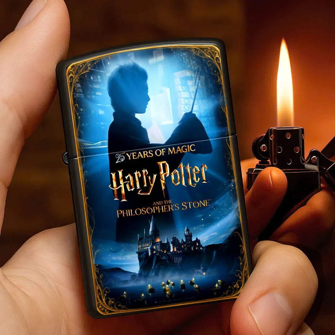Harry Potter 25th Anniversary Zippo Lighter Case Harry Potter Merch Present For Husband - Merchluma