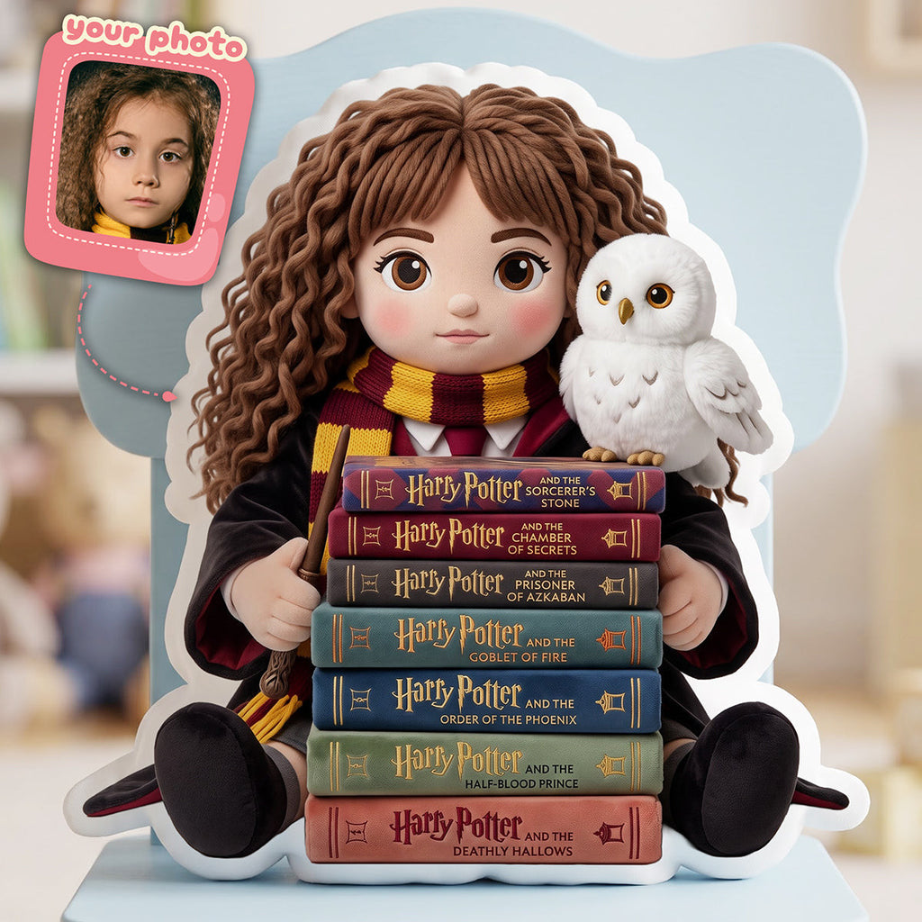 Custom Photo Harry Potter Harmony Dreams Between The Pages Pillow Gifts For Kids - Merchluma