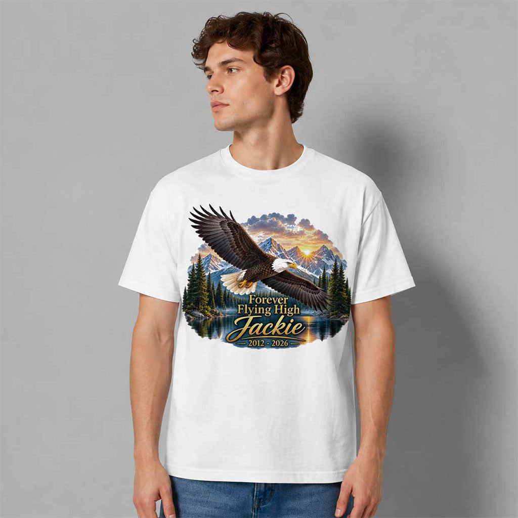 Bald Eagle Forever Flying High Jackie 2012-2026 Shirt Jackie Memorial Apparel White - Merchluma