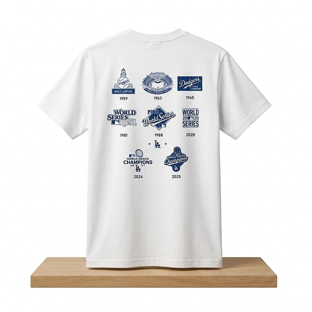 LA Dodgers World Series Championship Years Shirt Los Angeles Dodgers Merch Gifts For Fans - Merchluma