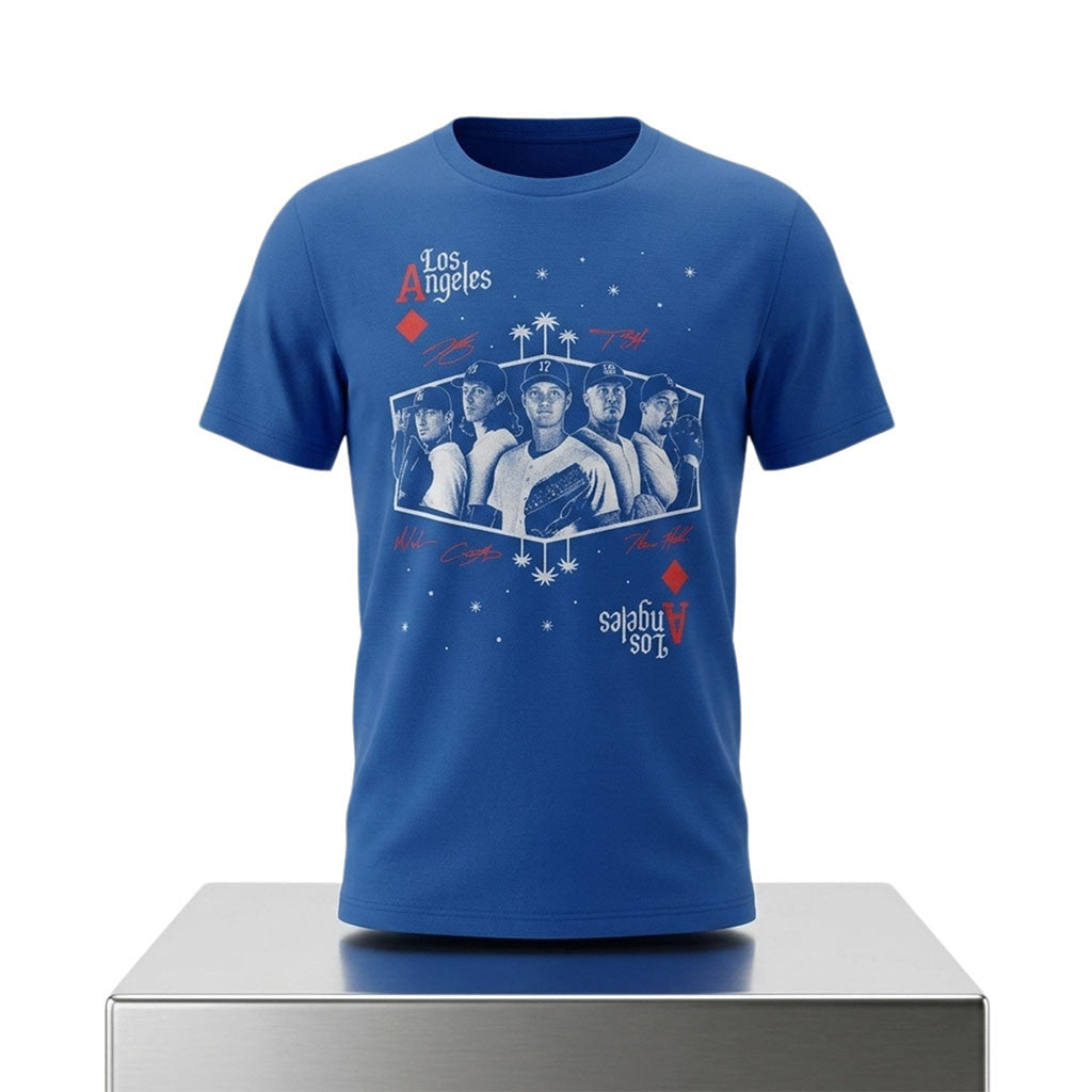 Los Angeles Dodgers 4 Aces Shirt LA Dodgers Merch Gifts For Baseball Lovers - Merchluma
