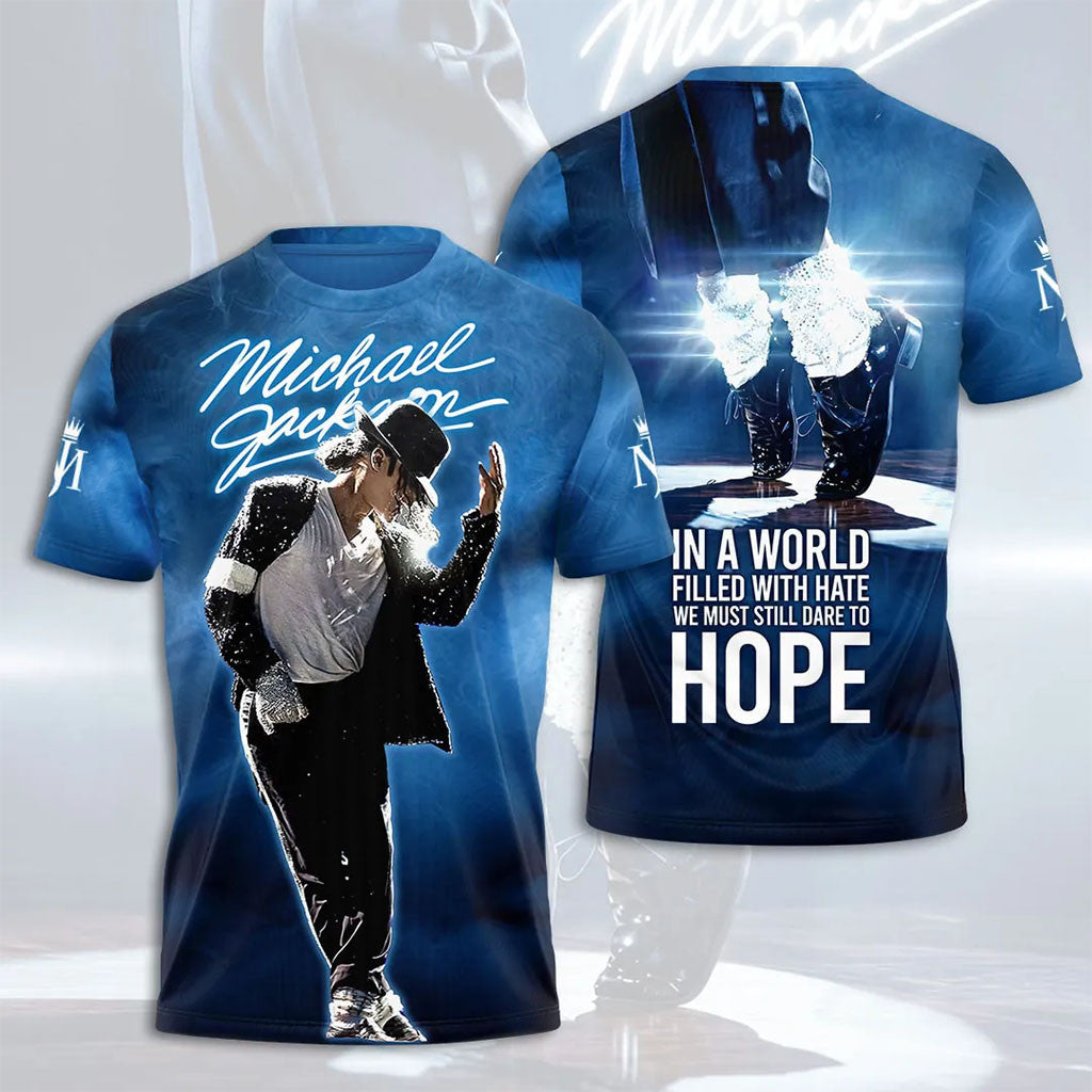 Michael Jackson Merch In A World Filled With Hate T-Shirt Best Gifts For Music Lovers - Merchluma