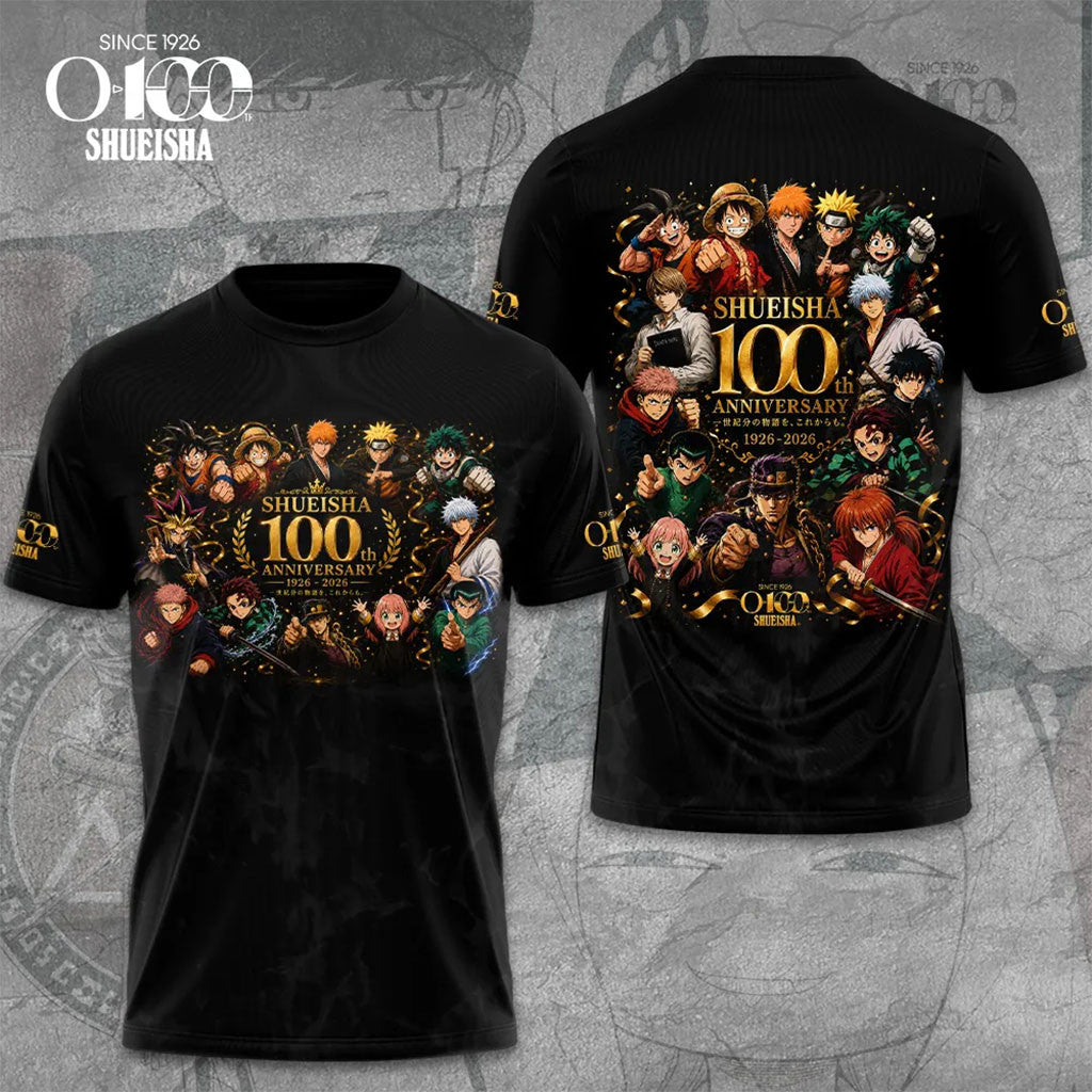 Shueisha 100th Anniversary 1926-2026 Anime Legends T-Shirt Shueisha Merch Fan Gift - Merchluma