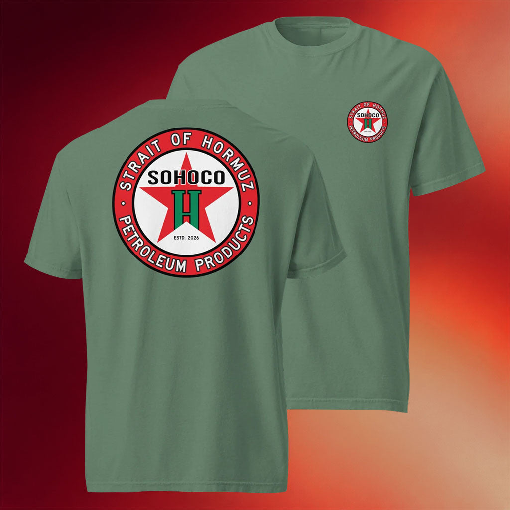 Tucker Carlson Merch 2026 SOHOCO T-Shirt Strait Of Hormuz Petroleum Products Shirt Gift Ideas - Joyoce - Merchluma