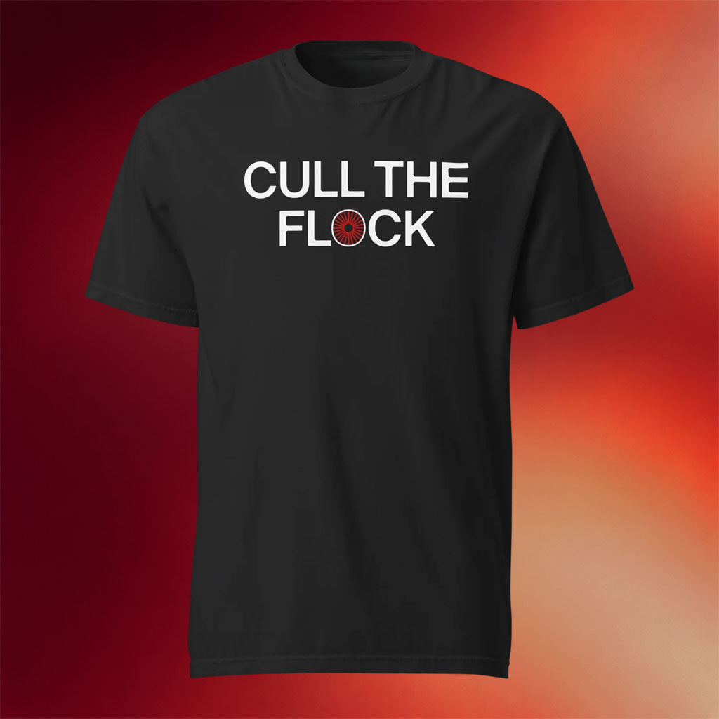 Tucker Carlson Merch 2026 Cull The Flock T-Shirt Black Gift Ideas For Him - Joyoce - Merchluma