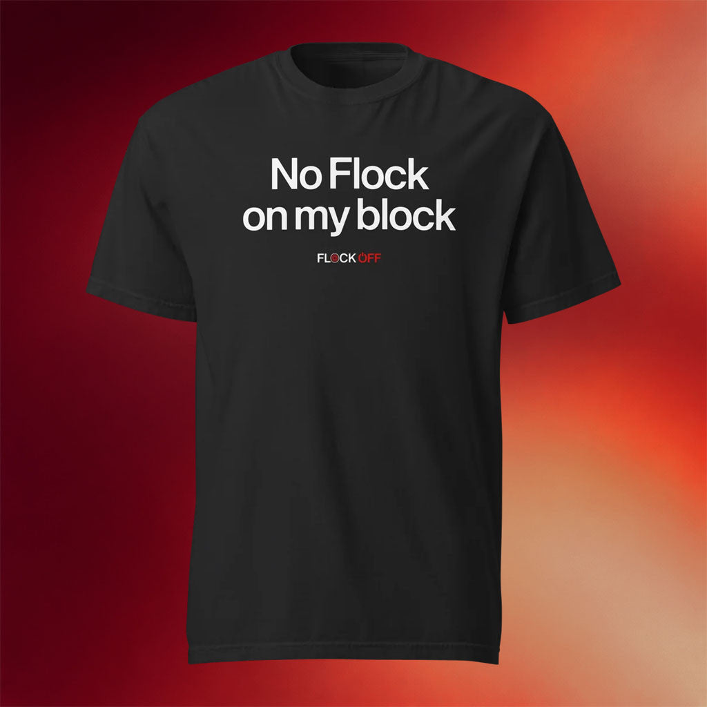 Tucker Carlson Merch 2026 No Flock On My Block T-Shirt Black Flock Off Shirt Gift For Him - Joyoce - Merchluma