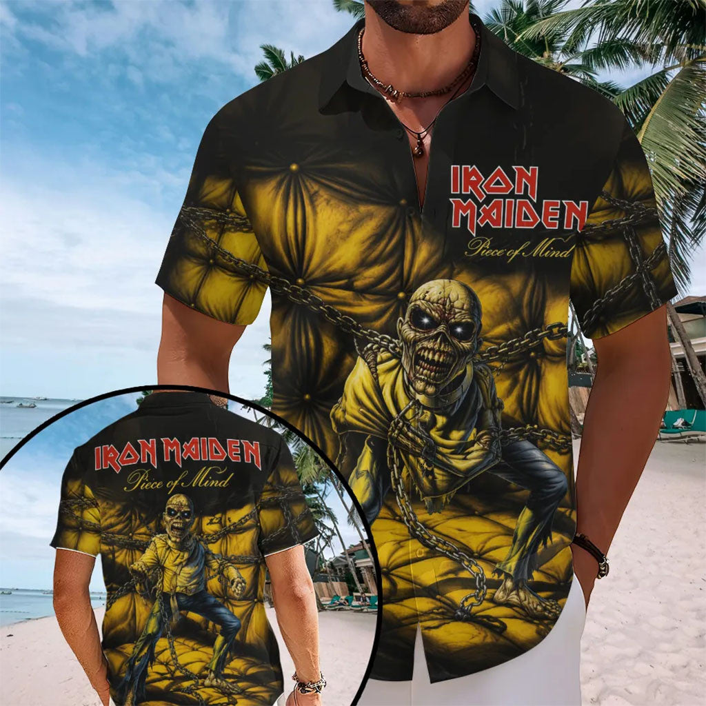 Iron Maiden Merch Piece Of Mind Iron Maiden Hawaiian Shirt Presents For Music Lovers - Merchluma