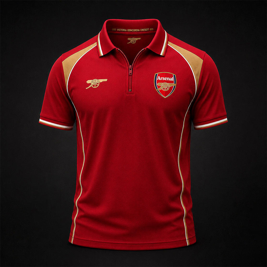Arsenal FC 2026 Zip Polo Shirt Gunners Arsenal FC Merch Present For Football Lovers - Merchluma