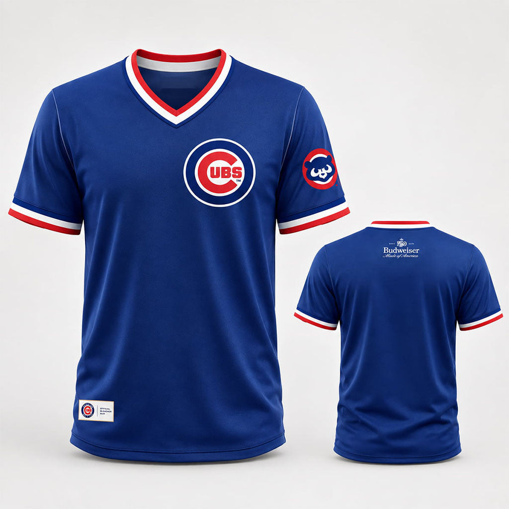 2026 BudFridays Cubs 1980s V-Neck T-Shirt Chicago Cubs Merch Gifts For Baseball Lovers - Merchluma