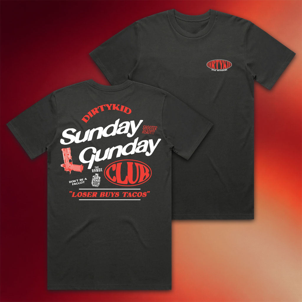 Dirty Kid Merch 2026 Sunday Gunday Club T-Shirt Unique Gifts For Brothers - Joyoce - Merchluma