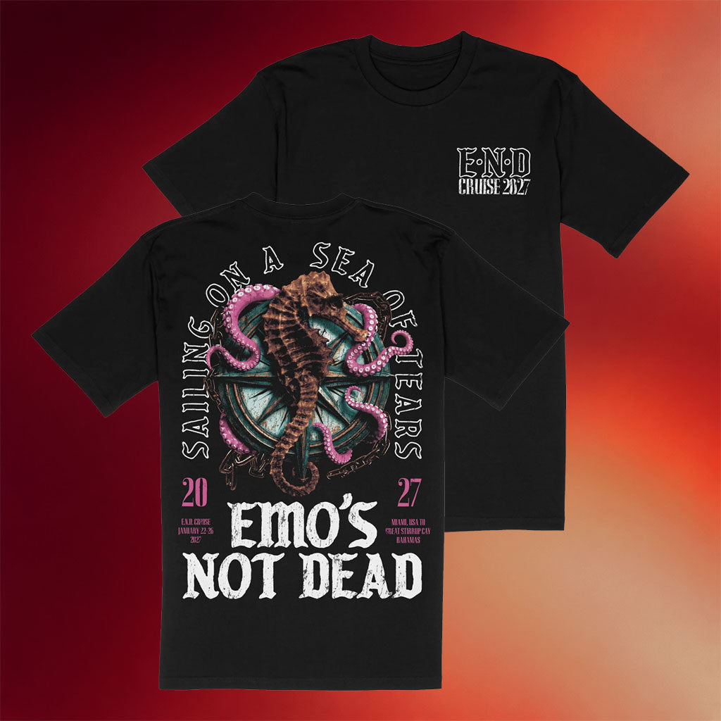 Emo's Not Dead Merch Sea of Tears '27 T-Shirt END Cruise 2027 Shirt Gift Ideas For Music Lovers - Joyoce - Merchluma