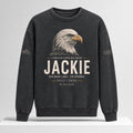 Bald Eagle Forever Over Big Bear Fly Free Jackie Sweatshirt In Loving Memory Jackie Merch - Merchluma