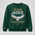 Eagle Team Jackie Fierce Eyes Strong Wings 2026 Sweatshirt Jackie Memorial Crewneck Green - Merchluma