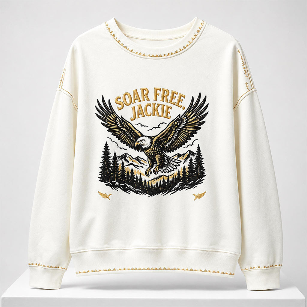Soar Free Jackie Eagle 2026 Sweatshirt Jackie Memorial Clothing Gifts For Fans - Merchluma