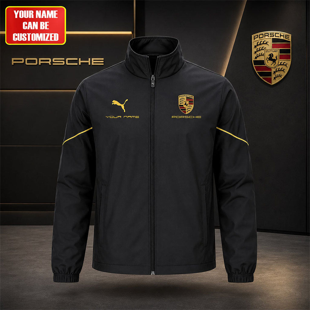 Personalized Pors Collab Windbreaker Jacket Car Lover Clothing Best Gift For Husband - Merchluma