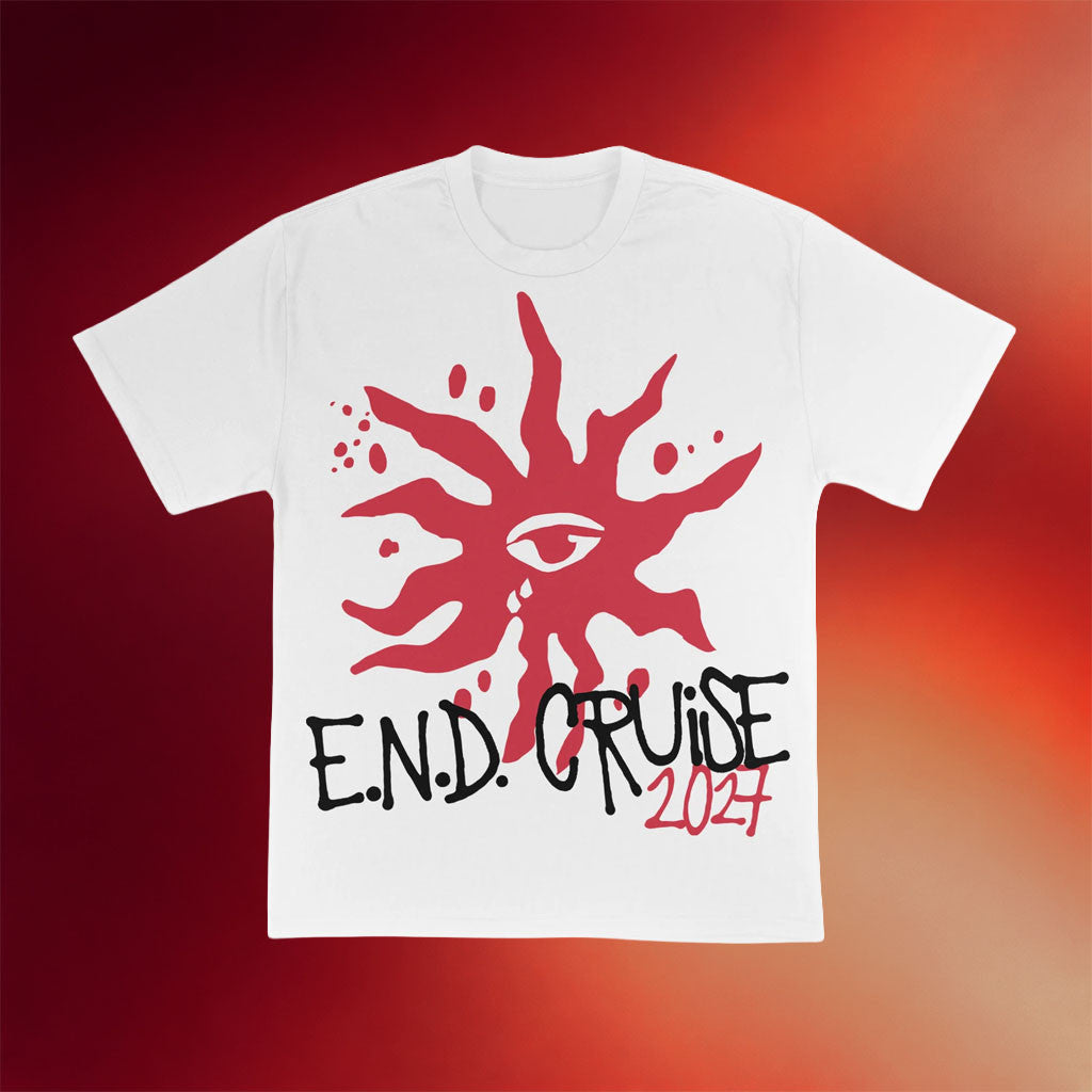 Emo's Not Dead Merch 2027 Bloody Sun T-Shirt END Cruise Shirt Gift Ideas For Brothers - Joyoce - Merchluma