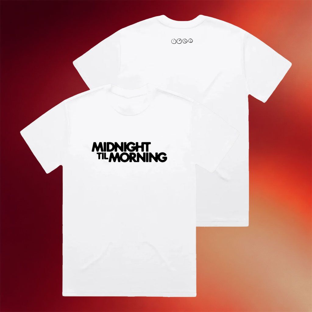 Midnight Til Morning Merch 2026 MTM Logo T-Shirt White Present For Music Lovers - Joyoce - Merchluma