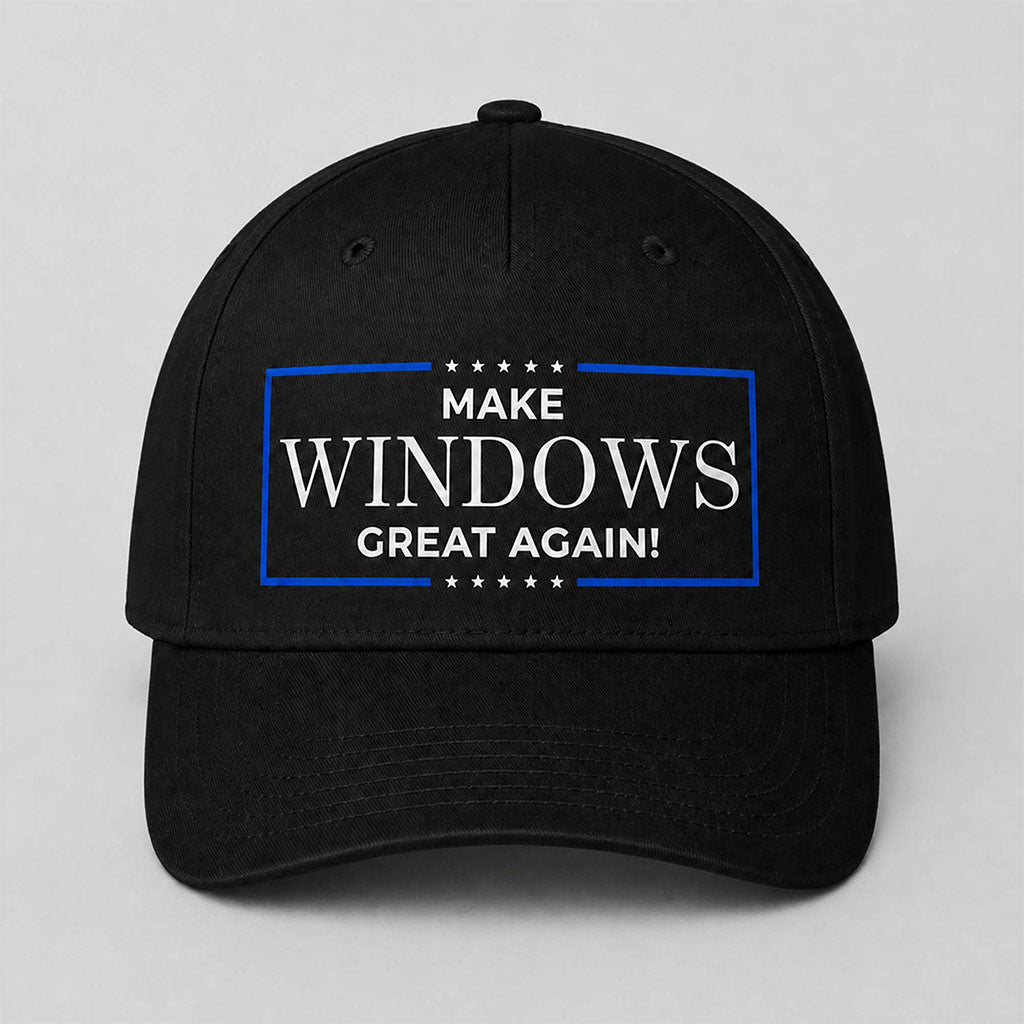 Make Windows Great Again Hat Embroidered Political Slogan Cap Gifts For Him - Merchluma