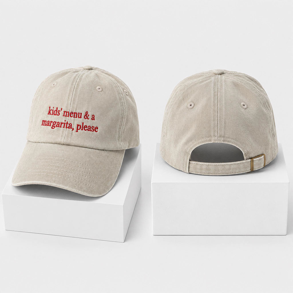 Kids Menu And A Margarita Please 2026 Hat Embroidered Funny Cap Best Friends Gifts - Merchluma
