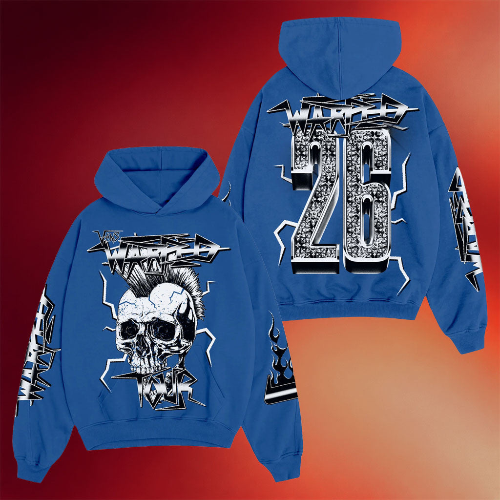 Vans Warped Tour Merch 2026 Encino Skull Hoodie Music Related Gifts For Guys - Joyoce - Merchluma