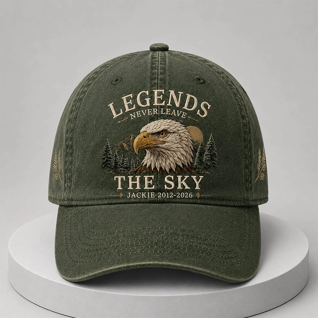 Legends Never Leave The Sky Jackie 2012 2026 Hat Jackie Big Bear Merch Gift For Eagle Lovers - Merchluma