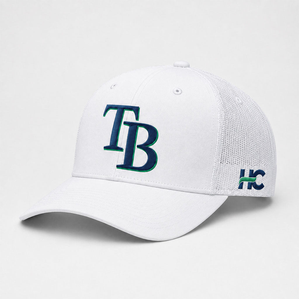 2026 Rays Hillsborough College Trucker Hat Embroidered Tampa Bay Rays Merch Fans Gifts - Merchluma