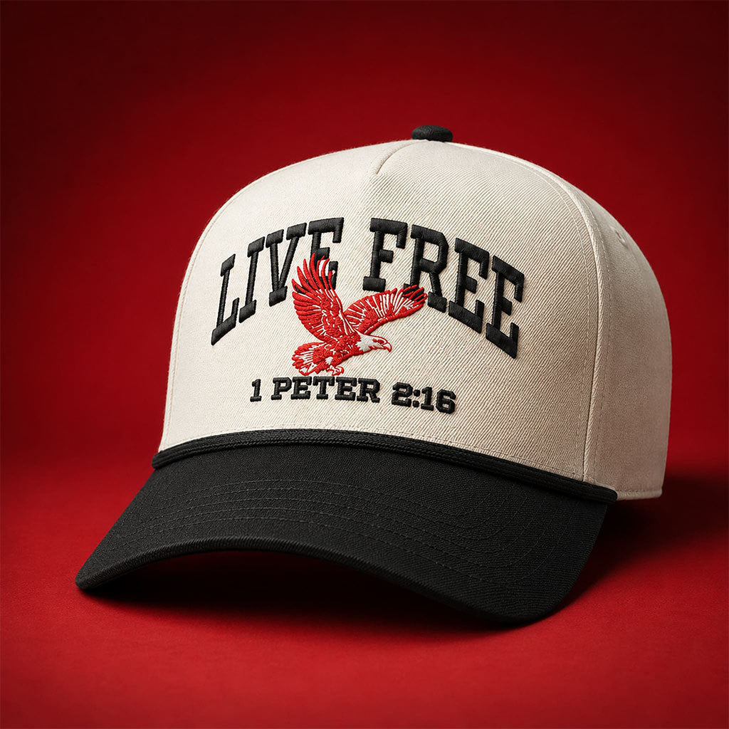 Live Free Bible Hat Embroidered Christian Merch Gift Ideas For Friends - Merchluma
