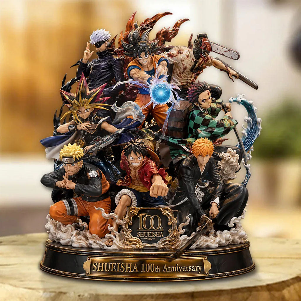 Shueisha 100 Years Anniversary Anime Heroes Acrylic Plaque Shueisha Merch Gift For Fans - Merchluma