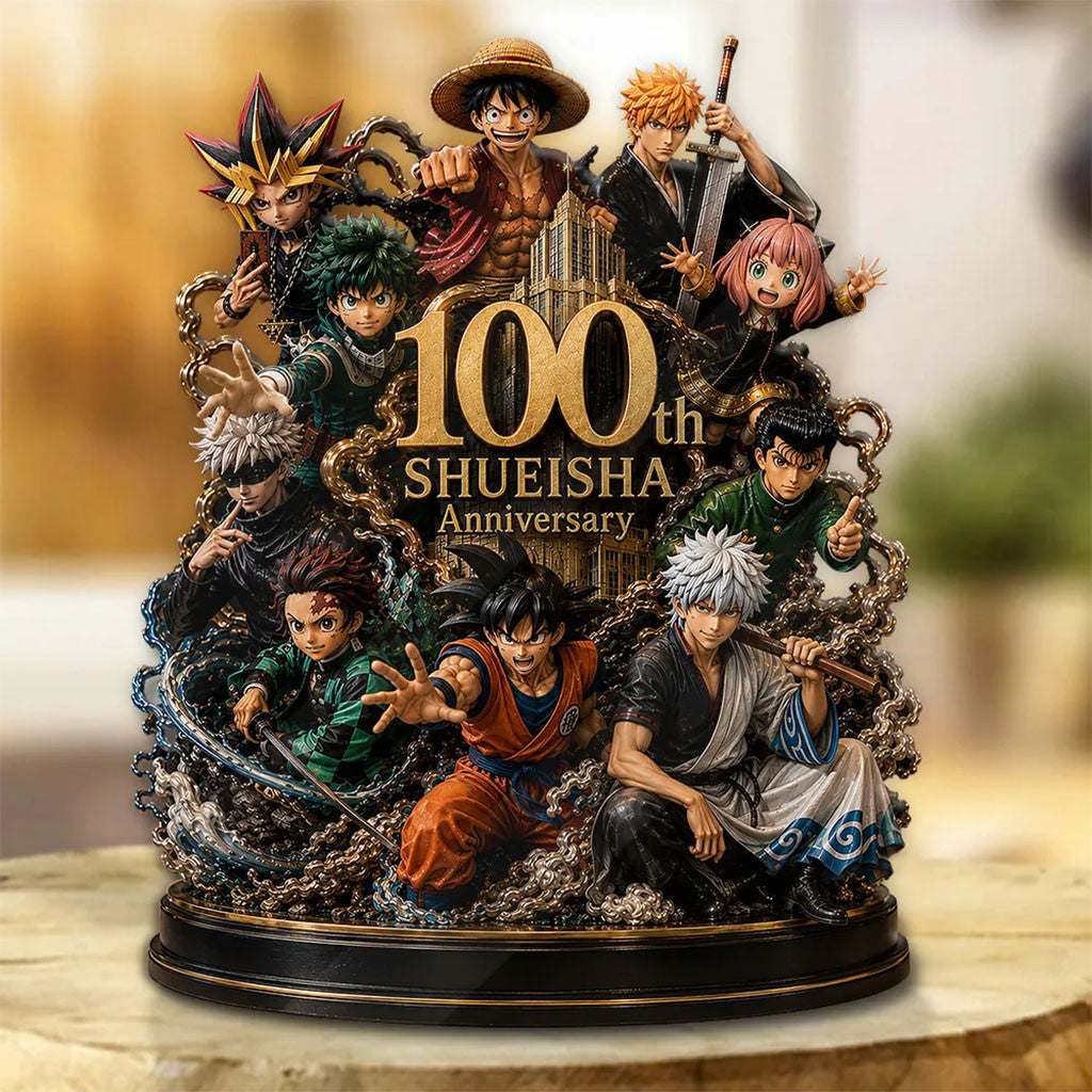 Shueisha 100th Anniversary Manga Icons Acrylic Plaque Shueisha Merch Decor Gift For Fans - Merchluma
