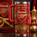Arsenal FC 140th Anniversary Est 1886 Tumbler Arsenal FC Merch Gift For Brother - Merchluma