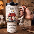 Snoopy Peanuts And Friends 76TH Anniversary Tumbler Snoopy Merch Gifts For Cartoon Lovers - Merchluma