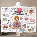 Personalized This Is My Knitting Blanket Hood Blanket Gifts For Knitting Lovers - Merchluma
