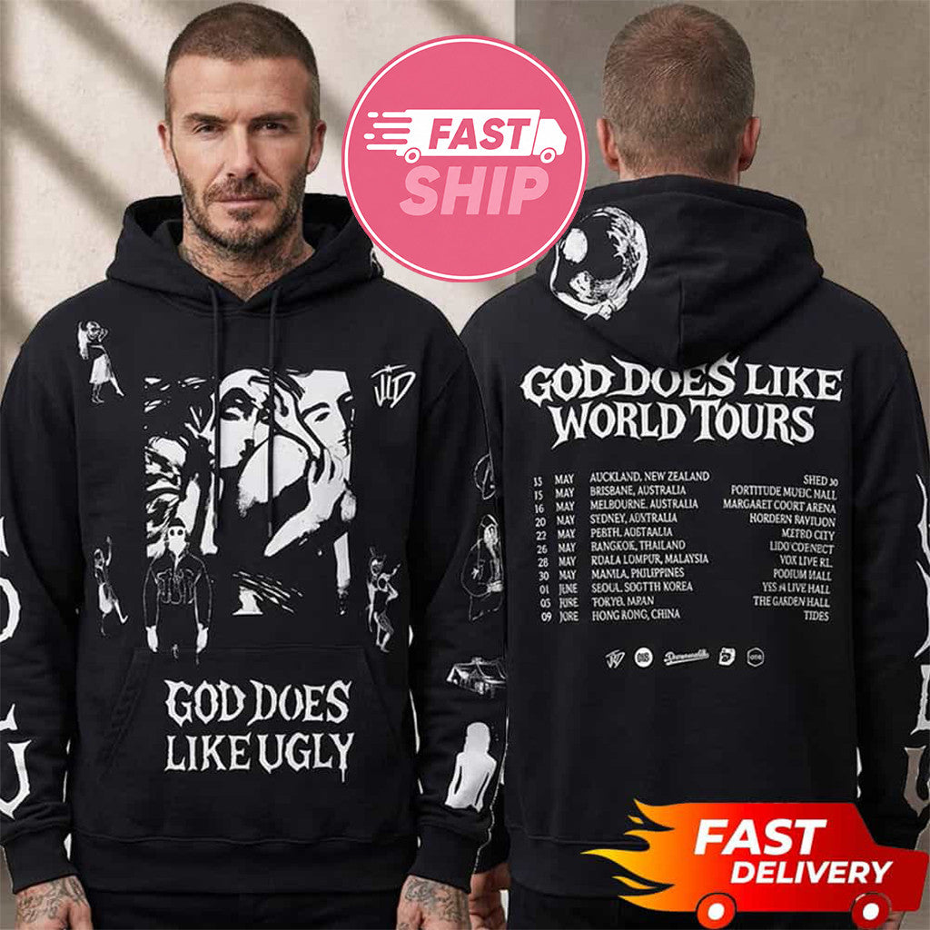 JID God Does Like World Tours 2026 Hoodie JID Merch Best Gifts For Music Lovers - Merchluma