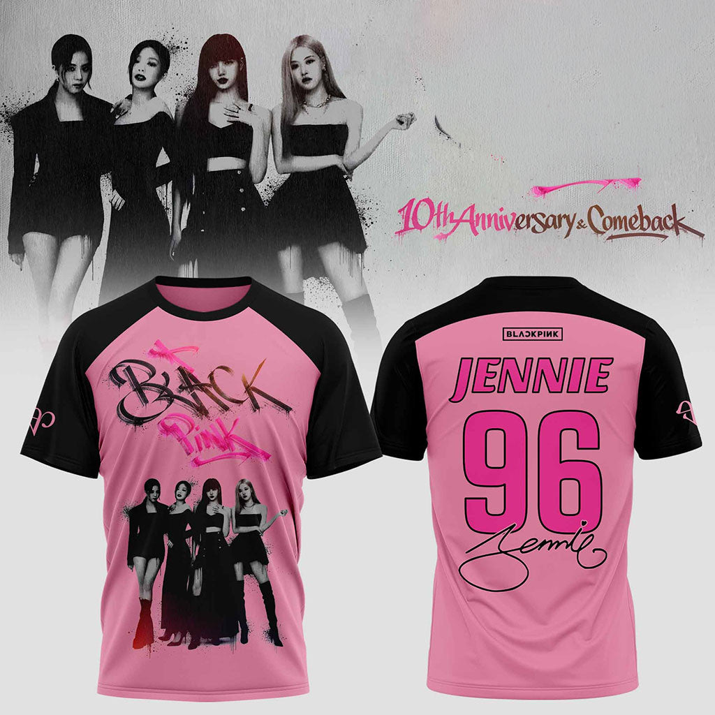 Blackpink 10th Anniversary Comeback T-Shirt #96 Jennie Shirt Blackpink Merch Gift For Blink - Merchluma