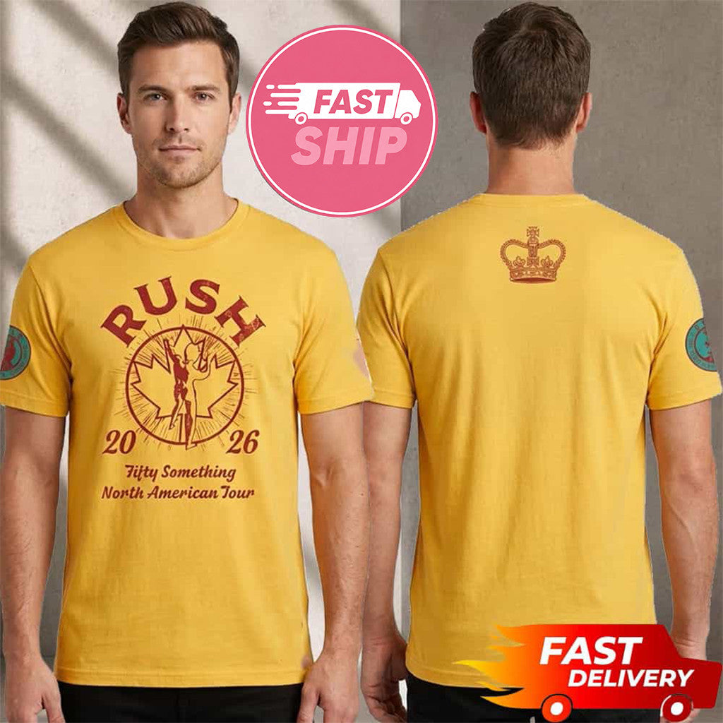 Rush Band Toronto Ontario 2026 Fifty Something North American Tour T-Shirt Rush Band Merch - Merchluma