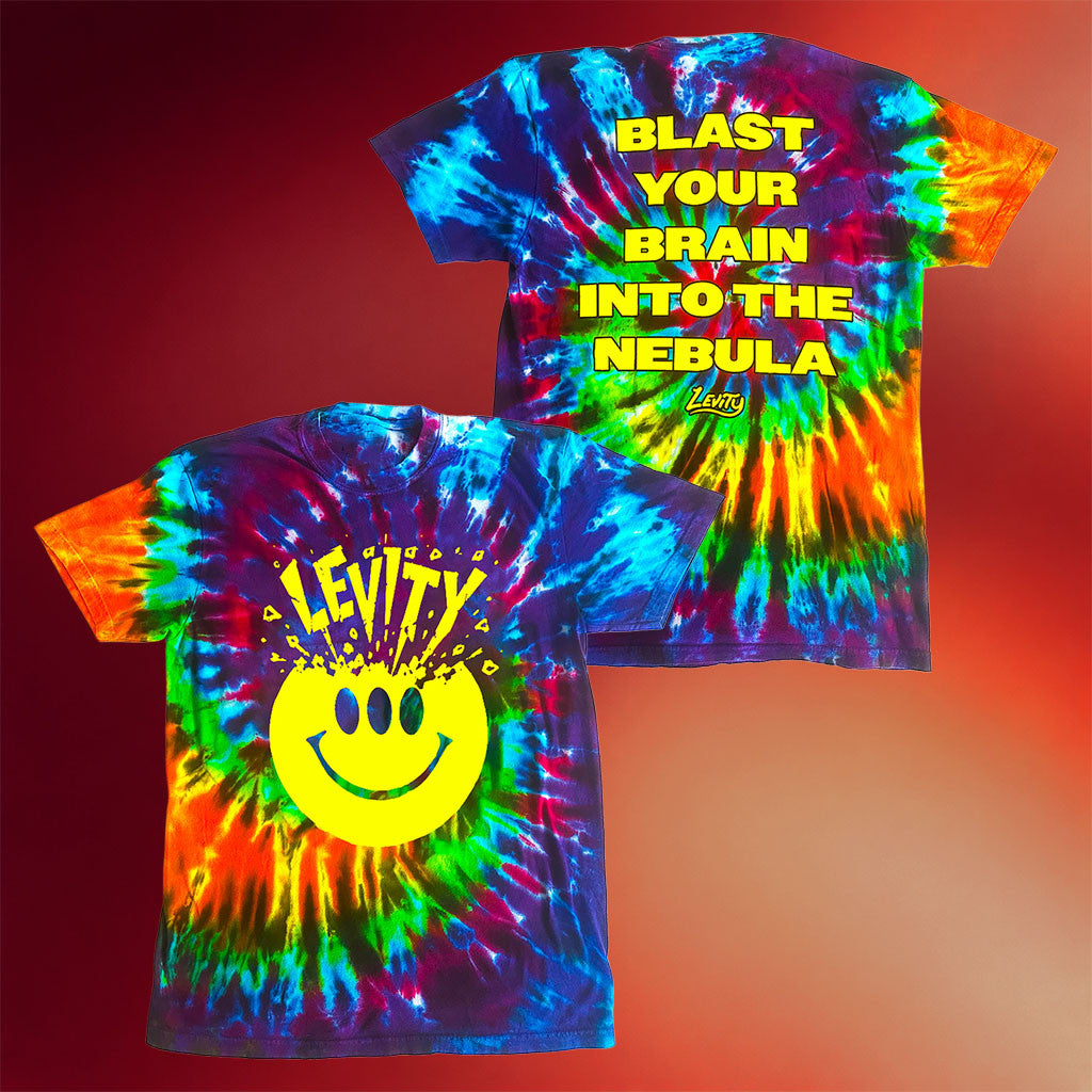 Levity Merch 2026 Blast Your Brain Smiiiley Tie Dye T-Shirt Present For Music Lovers - Joyoce - Merchluma