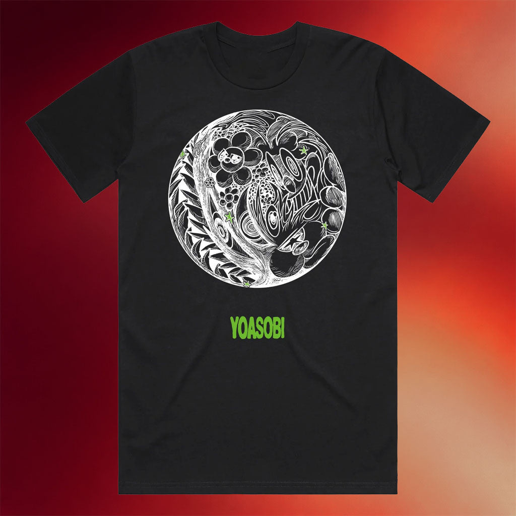 Yoasobi Merch 2026 Round Art Black T-Shirt Cool Gifts For Music Lovers - Joyoce - Merchluma