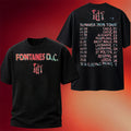Fontaines DC Merch 2026 Logo With City Dates T-Shirt Fontaines DC Summer Tour Merch Fan Gifts - Joyoce - Merchluma