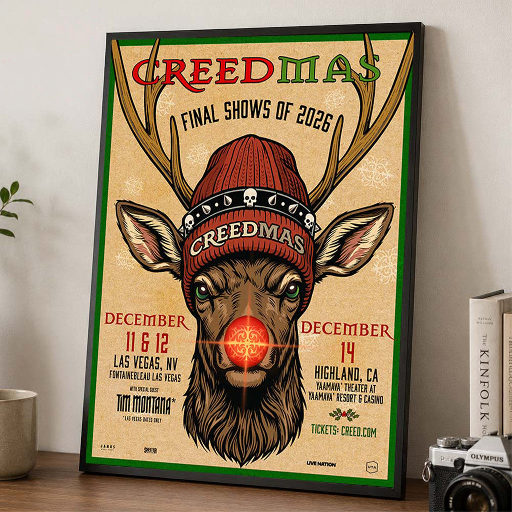 Creed Creedmas Final Shows Of 2026 In Las Vegas NV and Highland CA Poster Kitchen Wall Decor - Merchluma