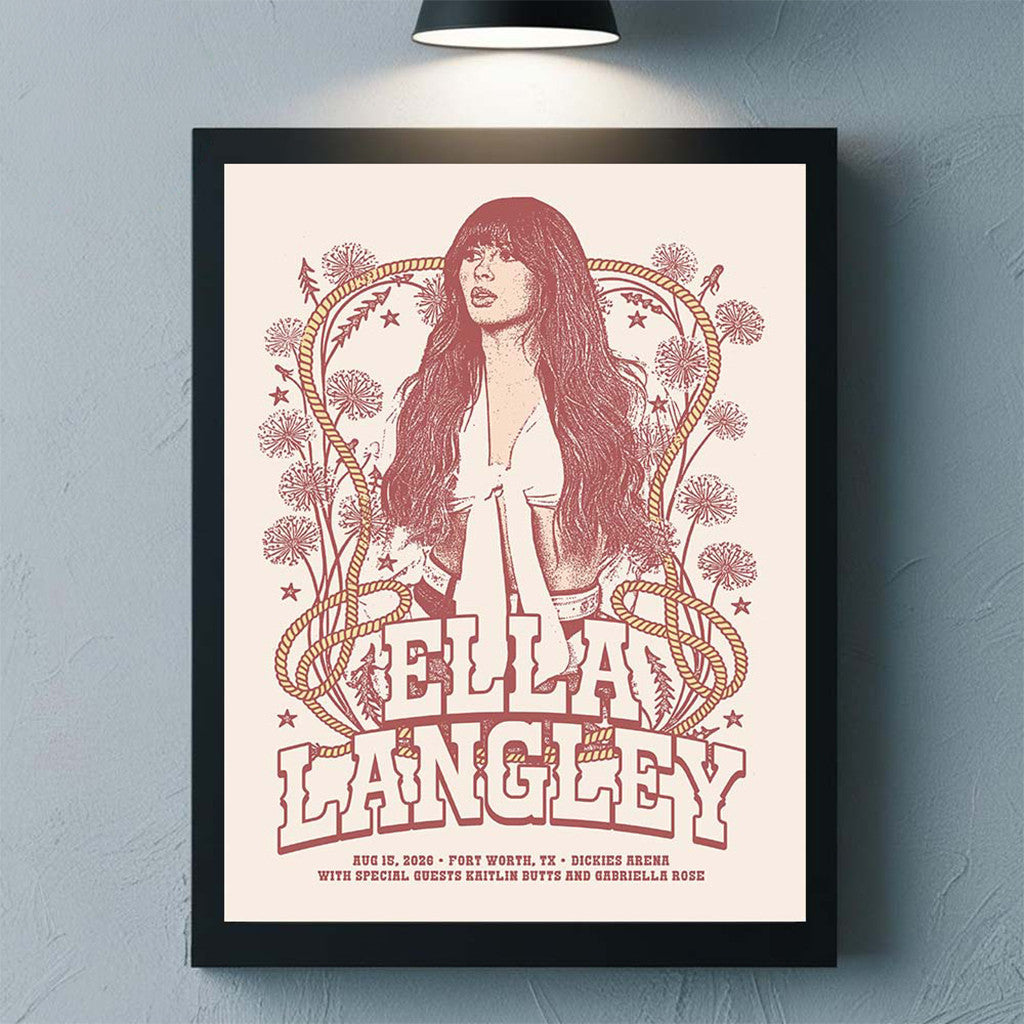 Ella Langley Fort Worth Texas 2026 Event Poster Ella Langley Merch Wall Art And Decor - Merchluma