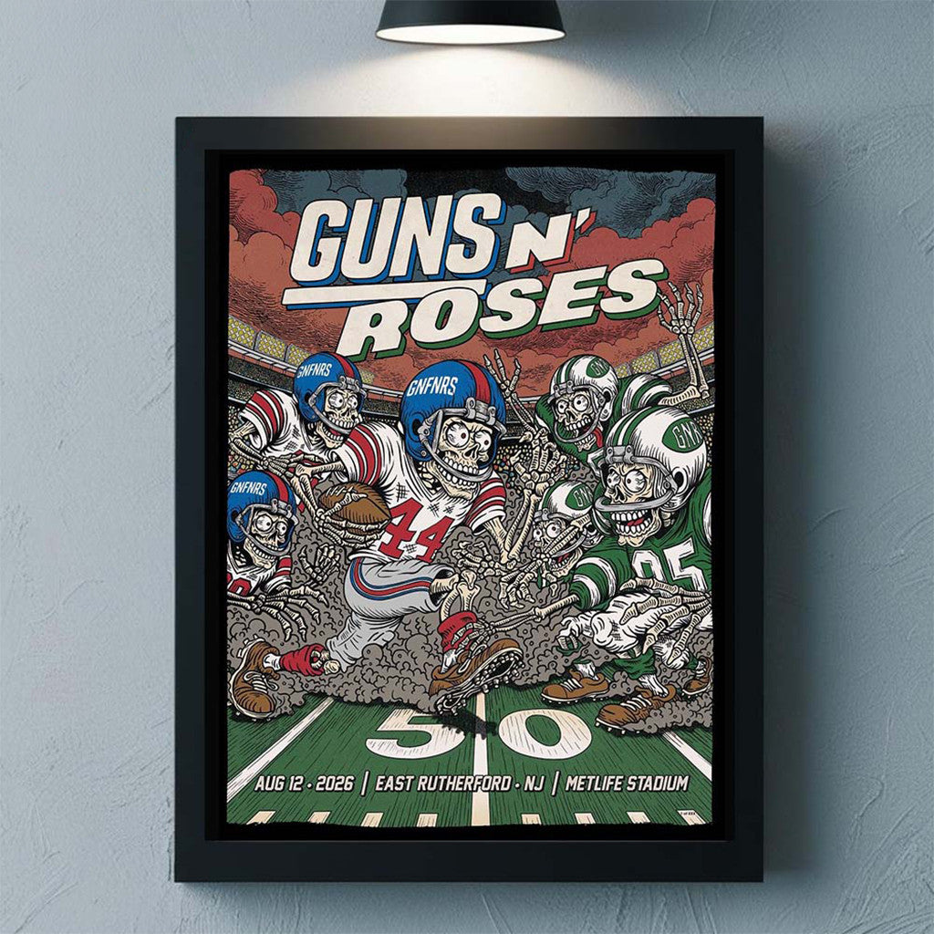 Guns N Roses East Rutherford New Jersey 2026 Event Poster Guns N Roses Merch Art On Wall - Merchluma